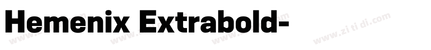 Hemenix Extrabold字体转换